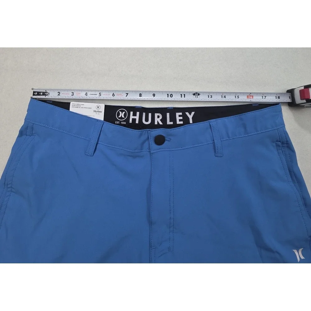 NEW Hurley All Day Hybrid Shorts Mens 36 Blue Quick Dray Reflective Stretch $50